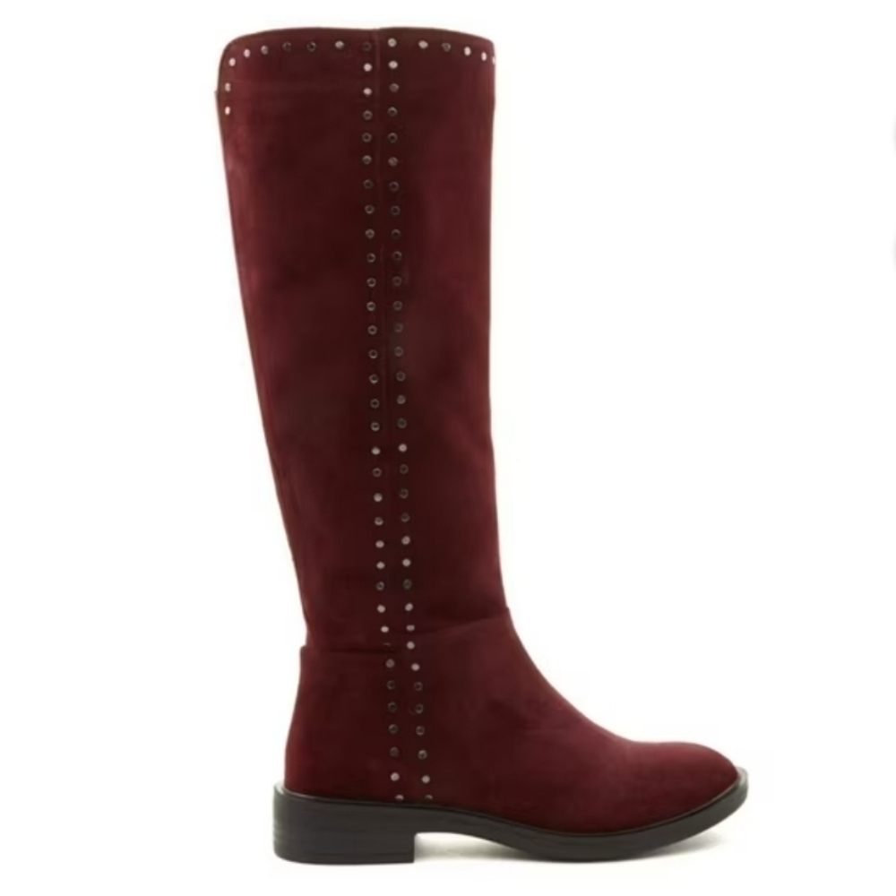 Steven Natural Comfort Zoe Leather Suede Burgundy Riding Boots